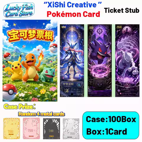 Wholesale 2026 New XiShi Creative Studio Pokémon Collection Cards Ticket Stub Anime Collectibles Cha