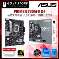 ASUS PRIME B760M-K D4 Intel B760 LGA 1700 mATX Motherboard