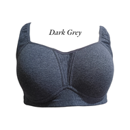 Ladies Cotton Bra 956 Size 36-44 Full Cup C-D Non Wired Seamless Sport Bra
