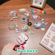 【imamura】For Hoco EW43 Case DIY Cute Cat Soft Silicone Earphone Case Casing Cover