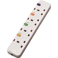 Mikasaki 4 Way Power Extension Gangway Socket. Can use 2 pin plug directly. Model: UK1904SL. Safety 