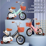 【FOLDABLE】18 Inch Children's Bicycle kids bicycle Adjustable Height Dual Brake Design Kids Bike For 6-12 Years Old Baby