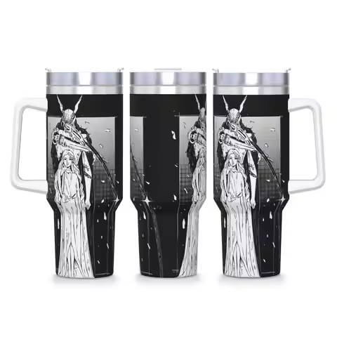 Stainless Steel Tumbler Malenia Blade of Miquella Elden Ring Mugs Cup With Straws Drinks Water Bottl