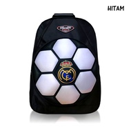 Hq 6638 Football School Bag (BAR-CELONA/REAL-MADRID Football School Children's Backpack)