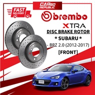 Brembo Rotor XTRA Subaru Brz 2.0 (2012-2017) Front (Depan) Disc Brake Rotor 100% Original
