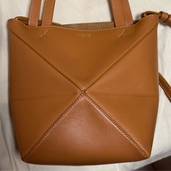 Loewe Puzzle Fold Mini Tote Bag - Warm Desert 金棕色