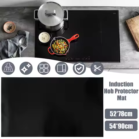Induction Hob Protector Mat Large Silicone Induction Cooktop Scratch Cover Thickened Nonstick Heat R