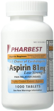 Aspirin 81mg - 1000 Tablets Aspirin 81mg - 1000 Tablets