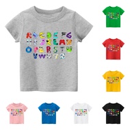 Áo thun trẻ em ALPHABET LORE 2 8 màu áo đầy đủ size có big size áo thun cho bé Cotton King Cotton