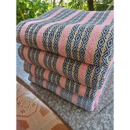 Hand-Woven Blanket Patterned Fabric Assorted Colors Indigo-Dyed (First Wash Drop Color)