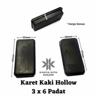 Karet Kaki Meja Kursi Rak Besi Hollow 3x6 Padat Holo Termurah