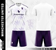 Bộ Thể Thao Bóng Đá MU Trắng Tím 2025-2026