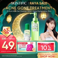 SKINTIFIC - Acne Treatment Set | Salicylic Acid Treatment Serum Cleanser Toner Cream Oil Control Acn