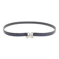 HERMES Epsom皮革Shoulder Strap肩帶Noir/Bleu Saphir