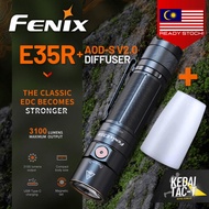 FENIX E35R + AOD-S V2.0 - 3100 Lumen EDC Flashlight + Diffuser - ORIGINAL - Ready Stock in MALAYSIA 