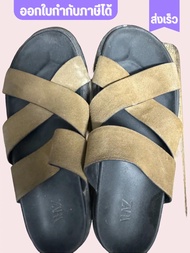 Shoes men รองเท้าแตะ Zara ผู้ชาย ของพ่อค้าใส่เอง สภาพใหม่ ปกติ สำหรับเท้า 44-45 เบอร์10.5