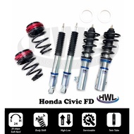 Honda Civic FD SNA - HWL MT1bs series fully adjustable absorber coilover