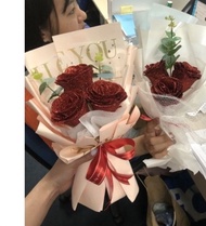 Bó Hoa Hồng Sáp Nhũ Thơm Hoa Sáp Làm Quà Tặng 8/3 20/10 DG-203 quà tặng mẹquà tặng vợngười yêu ngọc