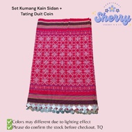 Set Kain Sidan Tenun Tating Duit Coin Accessories Ngepan Iban Kumang Sarawak