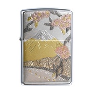 【ZIPPO官方旗艦店】 日本傳統風格-富士櫻花防風打火機 ZA-5-122