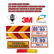 3M SIRIM 70/80  80/90 SPEED LIMIT STICKER