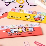BTS Merchandise Post It Note Pads BT Line Friends Bookmark Note Stickers (Pack of 4 Unique Booklets)