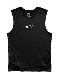 T8 Run Mens Trail Tank เสื้อวิ่งแขนกุด ผู้ชาย ใส่วิ่ง กีฬากลางแจ้ง สีดำ ผ้าแห้งไว สีใหม่ เบา 90g