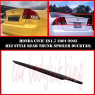 HONDA CIVIC ES1.7 2001-2003 RX2 STYLE REAR TRUNK SPOILER DUCKTAIL ABS SKIRT LIP BODYKIT