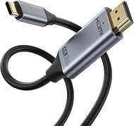 Tobfit USB C to HDMI Cable 4K @ 30Hz 2 m, USB C to HDMI 4K 30Hz UHD Cable (Thunderbolt 3 Compatible)