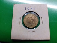 香港1951 壹毫共1枚。$21掛號