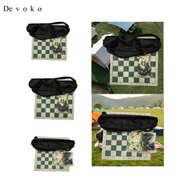 [Cuticate1] Portable Chess Set, Foldable Chess Game Set, Board Games, Deluxe Chess Set