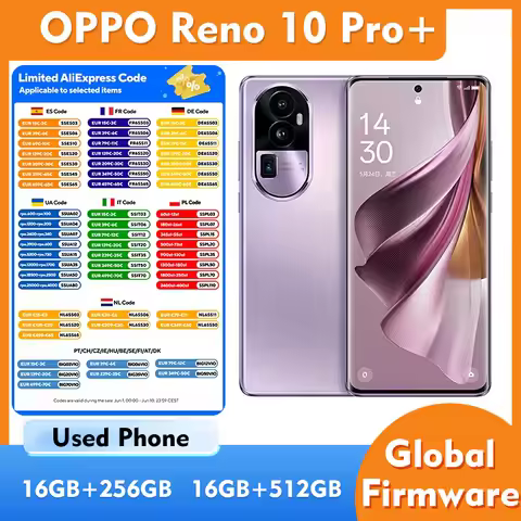 OPPO Reno10 Pro+ 5g Smartphone 256GB Screen 6.74-Inches All Colours Android Used Phone