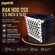 2.5 Inch 8 Slot HDD SSD Rack | NAS Server 3D Print SATA Laptop Hard Disk Organizer