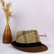 HITAM F29 black ribbon mat Fedora hat / Imported hat