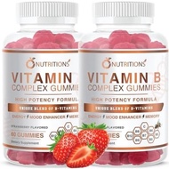O NUTRITIONS Vitamin B Complex Vegan Gummies with Vitamin B12, B7 as Biotin, B6, B3 as Niacin, B5, B