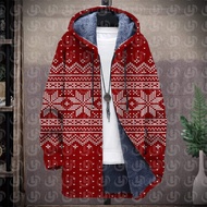 Autumn Winter Men's Coat Christmas Mid-Length Warm Coat Fashion Coat Men