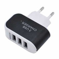 3 Port 5V 3.1A EU Plug LED Travel Charger Adapter - EKA GT