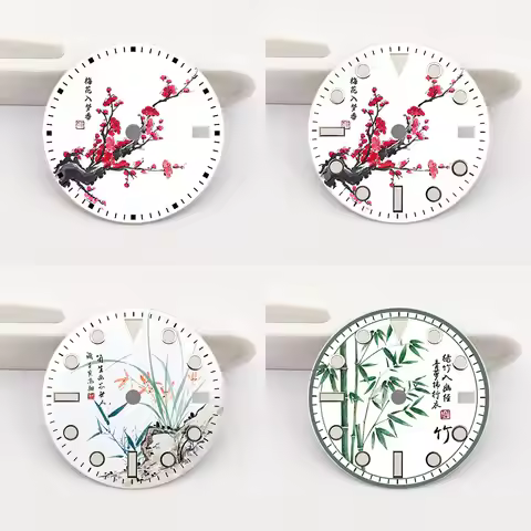 The 28.5mm dial NH35 movement dial creative color-printed series dial is suitable for NH35/36 moveme
