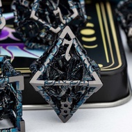 DND Metal Hollow Dragon Dice D and D D20 Dungeon and Dragon Table Role Playing Game Dice D+D D6 Poly