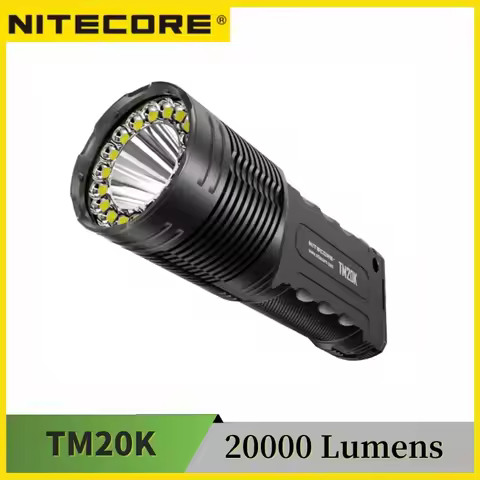 NITECORE TM20K Tactical Flashlight 20000Lumens 19 x XP-L2 LEDs USB Rechargeable Built-In Battery Sea