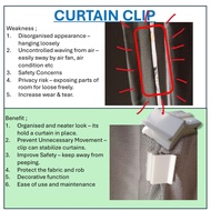 Curtain Clip Langsir | Klip Langsir Kemas Rumah | Curtain Holder Clip | Aksesori Langsir Rumah