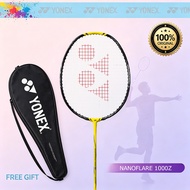 Yonex NANOFLARE 1000Z 1-piece badminton racket, high quality, super light 4U, comes with a fashionab