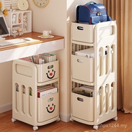 With Trolley Book Storage Movable Rack Wheel Storage Rack Under School Bag Under Desk Plastic File S