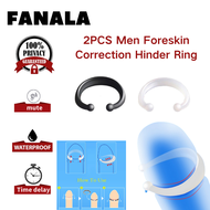 2PCS Men Foreskin Correction Hinder Ring Penis Training Sleeve Time Delay Device Sex Toys for Men Lo