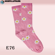 Women's Socks - Cute Pink Floral Motif - Morph.Apparel - E76