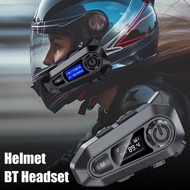 Headset Helm Bluetooth LED FM Radio IPX6 1000mAh