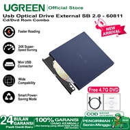 UGREEN CD ROM Drive External USB 2.0 CD/DVD-ROM Combo DVD RW ROM