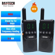 Daytech Mini Walkie Talkie Intercom System Digital for Elderly/Kids 1.5 Miles 16 Channels WT40