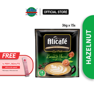 Alicafe Tongkat Ali & Ginseng White Coffee Hazelnut (36gm X 15 Sachets)