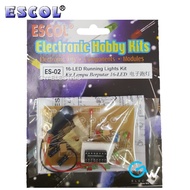 ESCOL ES-02 Electronic Hobby Kit 16 LEDs Running Lights Kit / KIT LAMPU BERPUTAR 16 LED